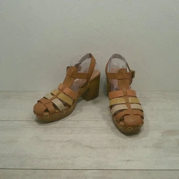 KORKS Willow Comfort Platform Boho Chunky Heels Floral Earth Tone Size 11 M - Picture 2 of 14